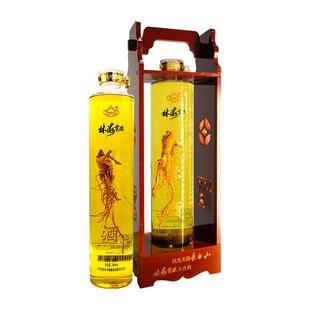 年货送礼林海雪原人参白酒52度约10斤长白山特产鲜人参配制酒礼盒