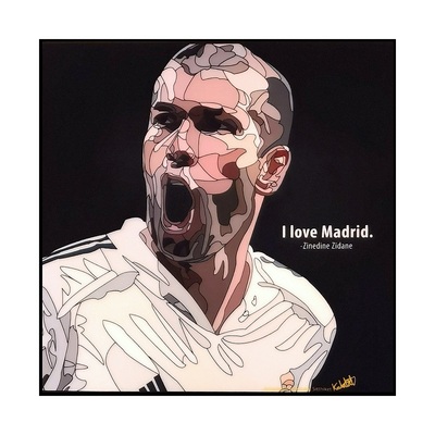 齐达内球星泰国波普艺术挂画
