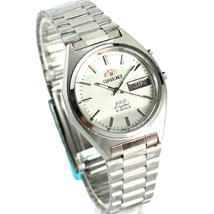 日本东方双狮库存全自动机械表男夜光中老年3A老表复古双日历防水