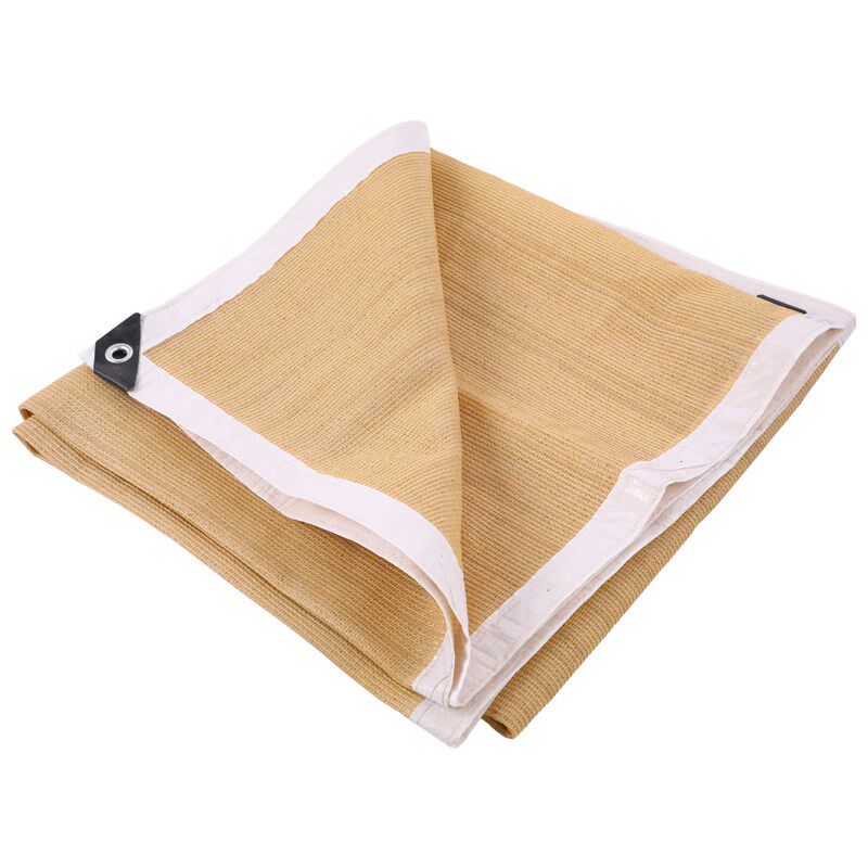 环保遮阳网米黄色隔热户外阳台防晒网老化加厚遮阴遮光网加密庭院