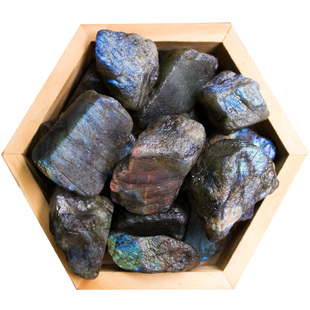 天然黑体拉长石原石高光蓝灰月光石碎石摆件香薰扩香石造景镶嵌料