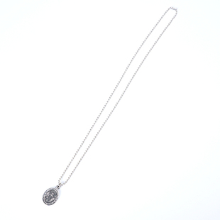 David studio925纯银军盾牌天使宝剑匕首椭圆吊坠经典情侣项链潮