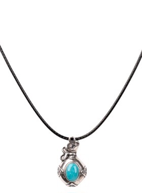 绿松石钱袋项链|复古高级