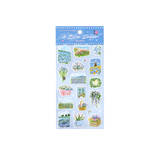 信的恋人只有花知道合成纸贴纸文艺花卉风景手帐模切贴画唯美风景