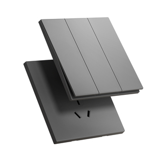 86开关插座面板家用超薄哑光暗装一开五孔电源墙壁插座单双控空调