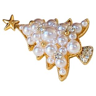 圣诞节礼物星星珍珠圣诞树胸针女2025新款别针配饰高级感轻奢扣针