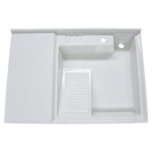 洗衣机台面一体盆阳台洗衣台带搓板石英石洗衣池家用台下盆槽定制