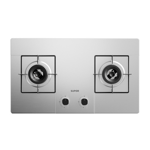 苏泊尔燃气灶不锈钢色猛火煤气灶家用双灶天然气灶台官方旗舰店