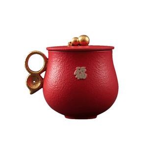 故宫乾隆御笔福字杯福至办公杯鎏金端午节庆礼物商务礼