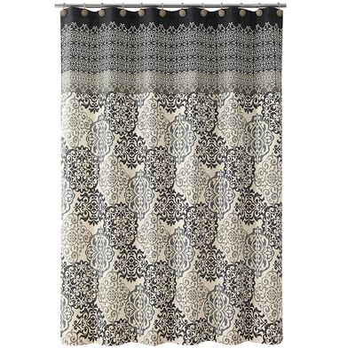 欧式复古隔断柔软磨毛布防水浴帘