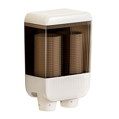 一次性杯子架自动取杯器免打孔壁挂式防尘纸杯架饮水机家用收纳子