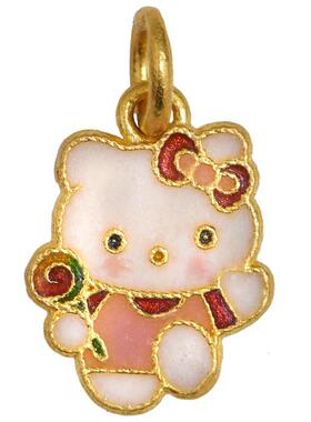 烧蓝HelloKitty小猫吊坠