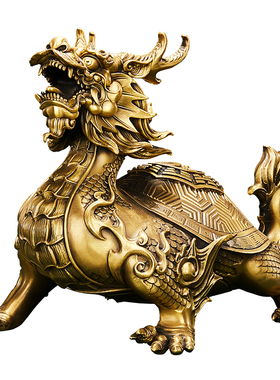 铜龙龟摆件铜制金钱龟