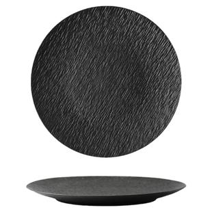 陶瓷牛排餐盘高级感西餐盘子圆形盘家用牛扒盘意面盘酒店个性菜盘