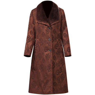 中老年保暖鹅绒服女长款水貂毛领加厚妈妈羽绒服高贵2025冬季新款