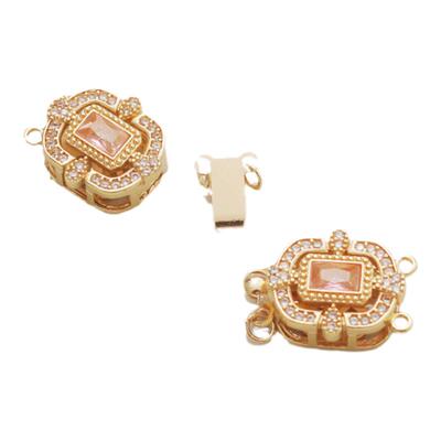 鹅姐镶嵌锆石双吊扣头手工diy