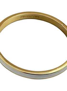 欧美珐琅滴釉桃心黑桃造型手镯女时尚小众独特手环卡扣重工高品质