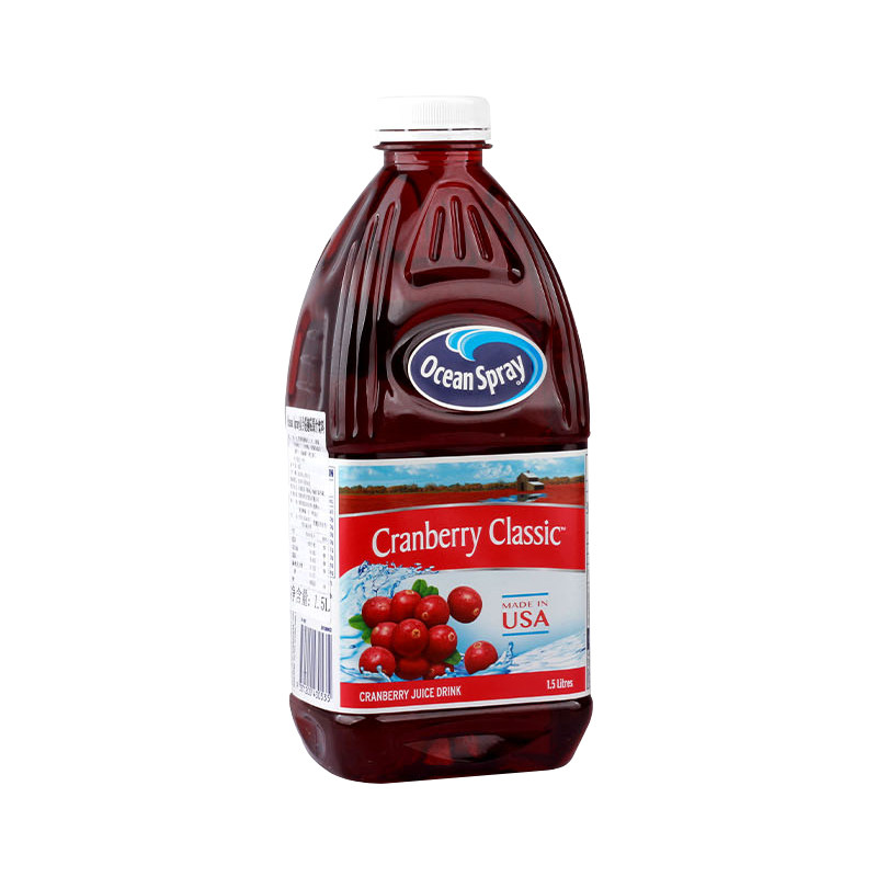 优鲜沛蔓越莓果汁1升 OceanSpray浓缩红莓汁饮料冲饮奶茶调酒专用