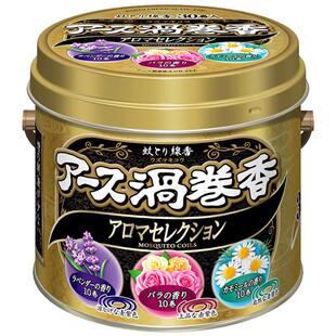 日本Earth制药安速檀香蚊香盘家用无毒室内持久驱蚊儿童蚊香30卷