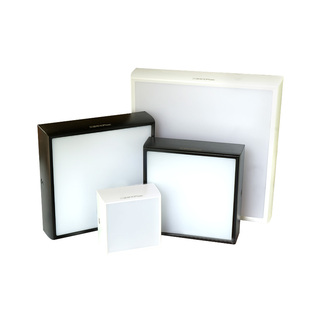 三雄极光LED筒灯悦方明装筒灯北欧超薄方形吸顶灯黑色白色免开孔