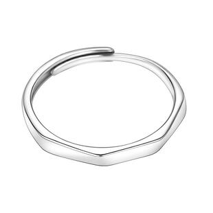 999纯银素圈戒指女轻奢小众设计食指戒高级感开口戒时尚个性指环