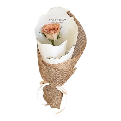 朴町韩式麻布卷花艺包装材料