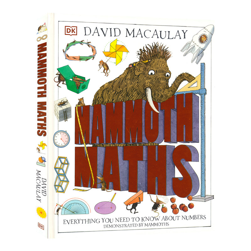 DK Mammoth Maths 猛犸象数学 儿童STEM创新思维培养读物 儿童趣味数学形状认知启蒙 小学数学 精装大开本 英文原版进口图书