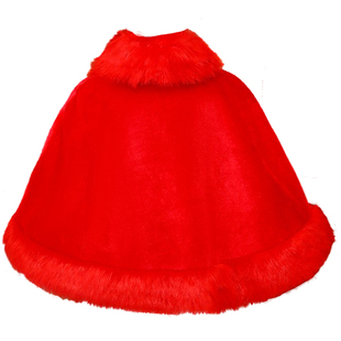 毛披肩新娘结婚冬季加厚新款婚纱保暖神器礼服旗袍外搭白红色外套