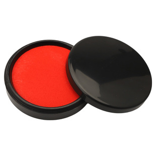 千百代MS-60快干印台60号朱肉印泥按手印红印泥指纹大号办公财务银行专用红色纱布圆形印章70mm印油印尼