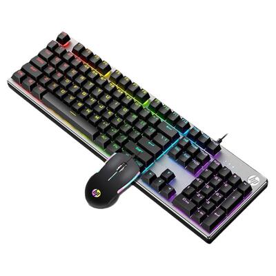 HP惠普机械手感键盘有线复古朋克