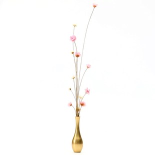 纯铜迷你小花瓶摆件桌面铜花瓶装饰仿古花器金属客厅插花创意摆设