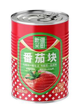 25年产季新疆笑厨番茄块400g/罐