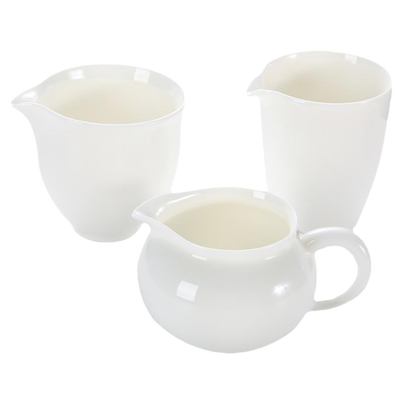 德化羊脂玉陶瓷公道杯茶水分离器
