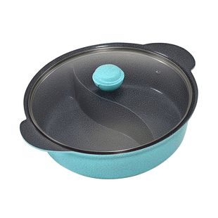 SHCJ火锅鸳鸯锅32cm锅具加厚加深压铸一体成型电磁炉专用火锅盆