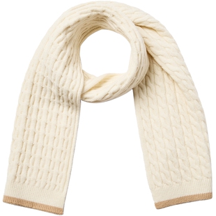 热风女士围脖围巾2025年冬季新款针织绞花老钱风围巾韩系保暖围脖