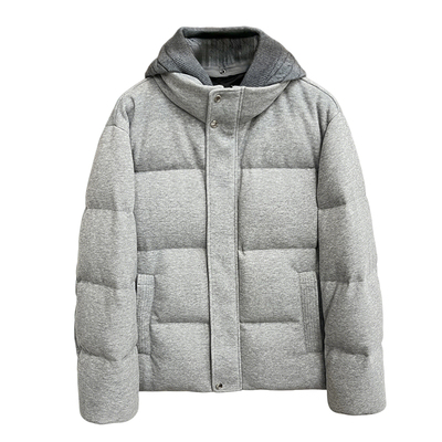 lp老钱风立领针织衫帽羽绒服外套