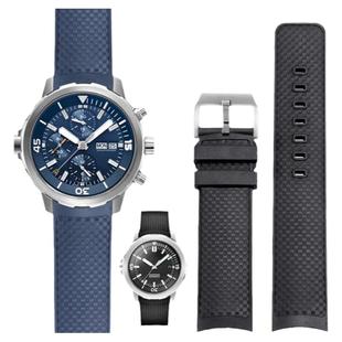 适配IWC万国海洋时计IW328802/376806原款式快拆氟橡胶手表带22mm