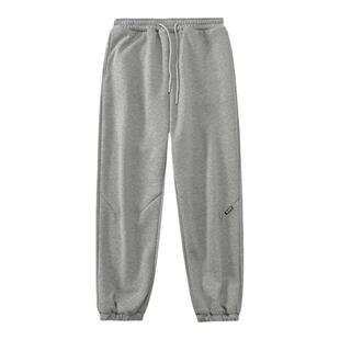 GOGOSOON秋冬男卫裤430g重磅加绒宽松纯色束脚裤学生百搭休闲裤