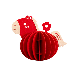 新款2026马年装饰用品新年氛围布置春节过年客厅桌面摆件布艺立体