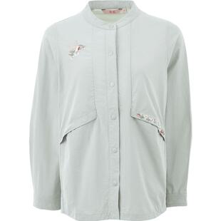 渔牌女装2024春季新款圆领休闲风衣料弹力短款外套女上衣FGGA3003