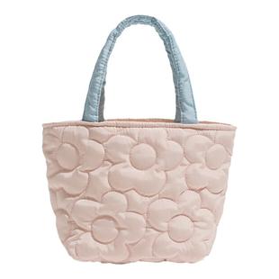 韩风糖果色花朵小布包2023新款软绵绵饭盒袋便当包学生便携手拎包