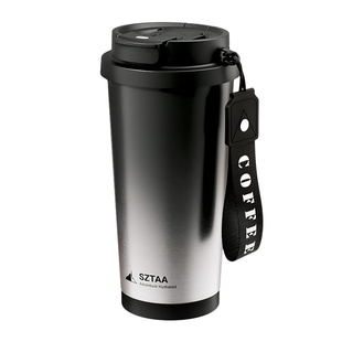 咖啡杯保温杯316男士水杯女生新款高颜值户外出便携大容量吸管杯