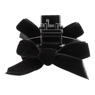 王心凌同款黑色丝绒蝴蝶结发夹百搭侧边刘海夹网红小抓夹发卡头饰