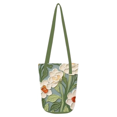 油画花卉小众高级感百搭单肩包