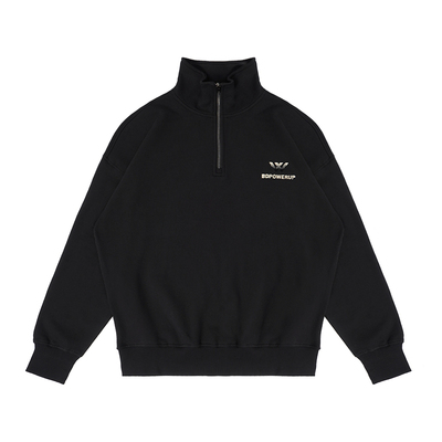 重磅立领半拉链运动卫衣