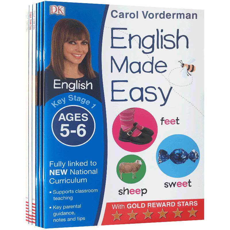 进口英文原版DK English Made Easy Ages5-6-7-8-9-10-11(6本)英语轻松学练习册5-11儿童启蒙学习用书国外英语课外教材