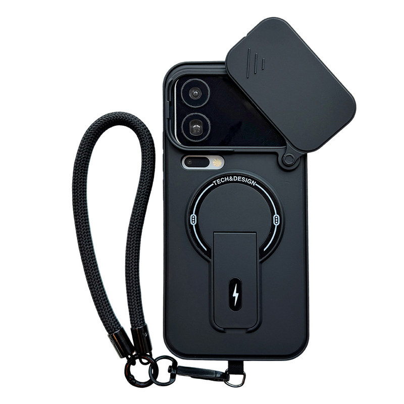 适用于小米17Pro Max镜头全包磨砂推盖高品质磁吸手机壳17Pro多功能支架防摔简约百搭黑色高级创意酷炫保护套
