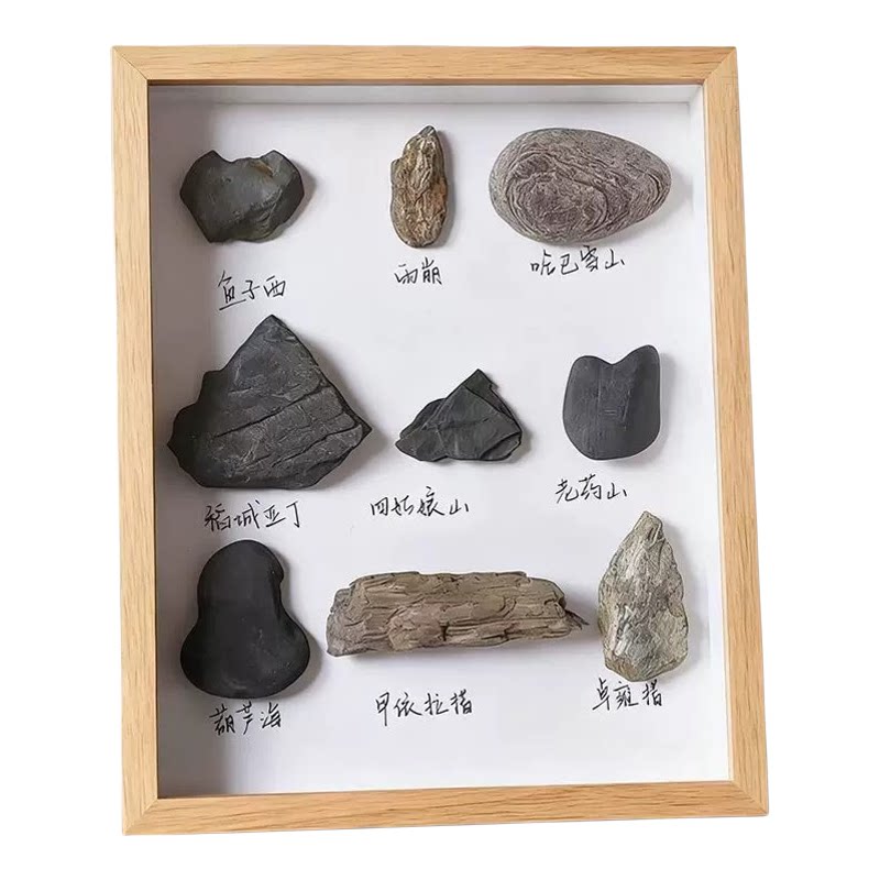 石头标本纪念中空展示收纳相框