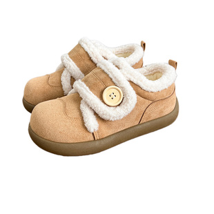 卷毛高毛毛厚底加绒勃肯棉鞋2025新款冬季女鞋防滑保暖加厚雪地靴