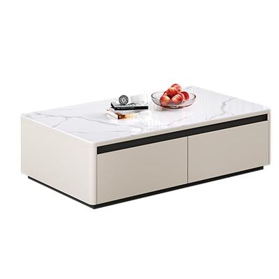 实木茶几电视柜组合客厅家用2025新款轻奢高级感小户型岩板茶几桌